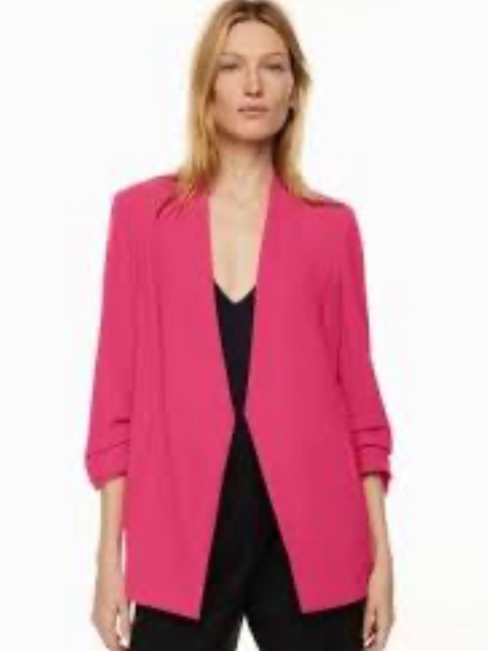 Babaton Open-Front Hot Pink Blazer Jacket